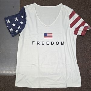 Freedom Patriotic Women's Top - Red, White, and Blue